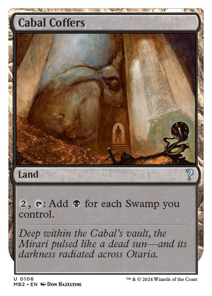 Cabal Coffers (White Border) - Mystery Booster 2 (MB2)