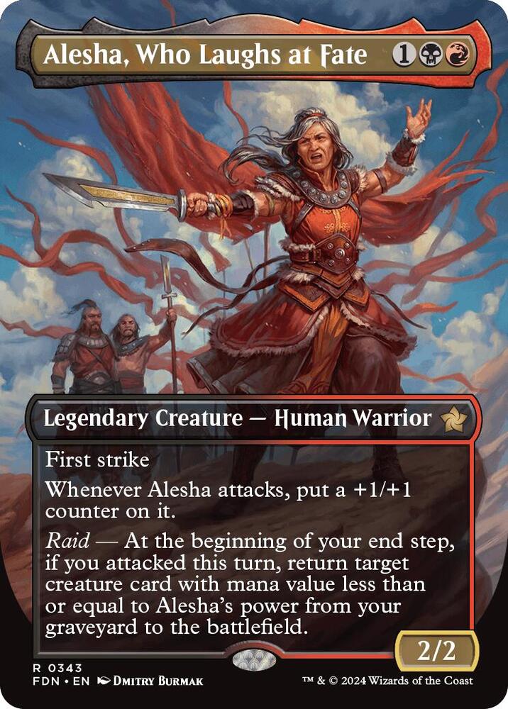 Alesha, Who Laughs at Fate (Borderless) - Foundations (FDN) Foil