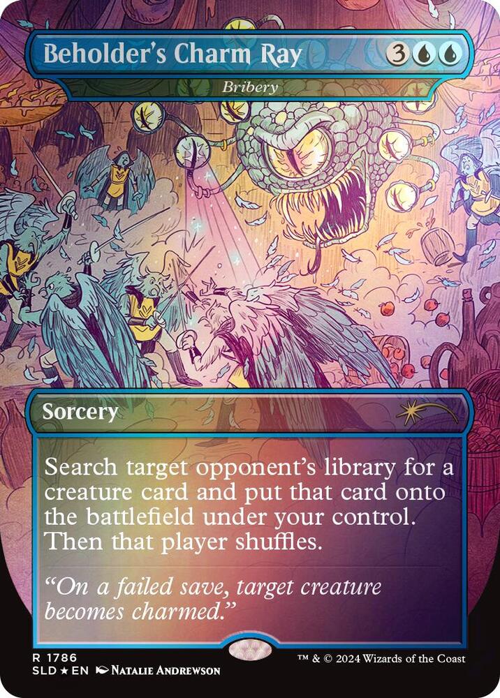 Beholder's Charm Ray - Bribery (Rainbow Foil) - Secret Lair Drop Series (SLD)