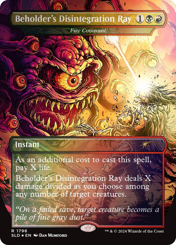 Beholder's Disintegration Ray - Fire Covenant (Rainbow Foil) - Secret Lair Drop Series (SLD)