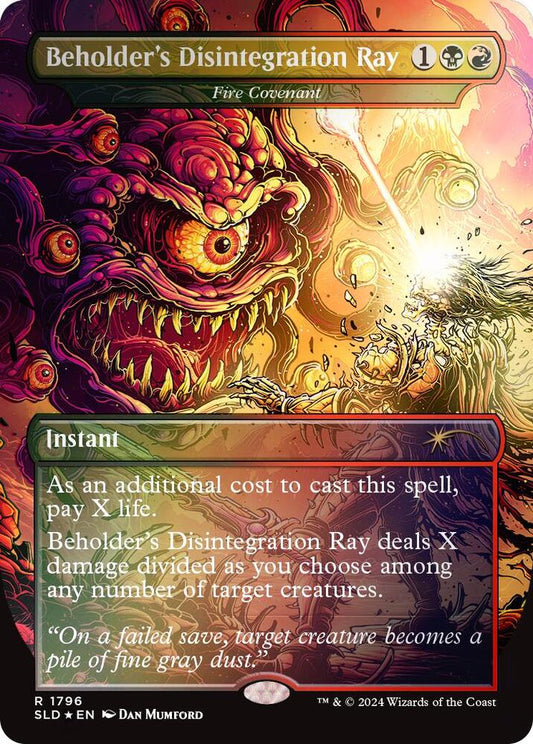 Beholder's Disintegration Ray - Fire Covenant (Rainbow Foil) - Secret Lair Drop Series (SLD)