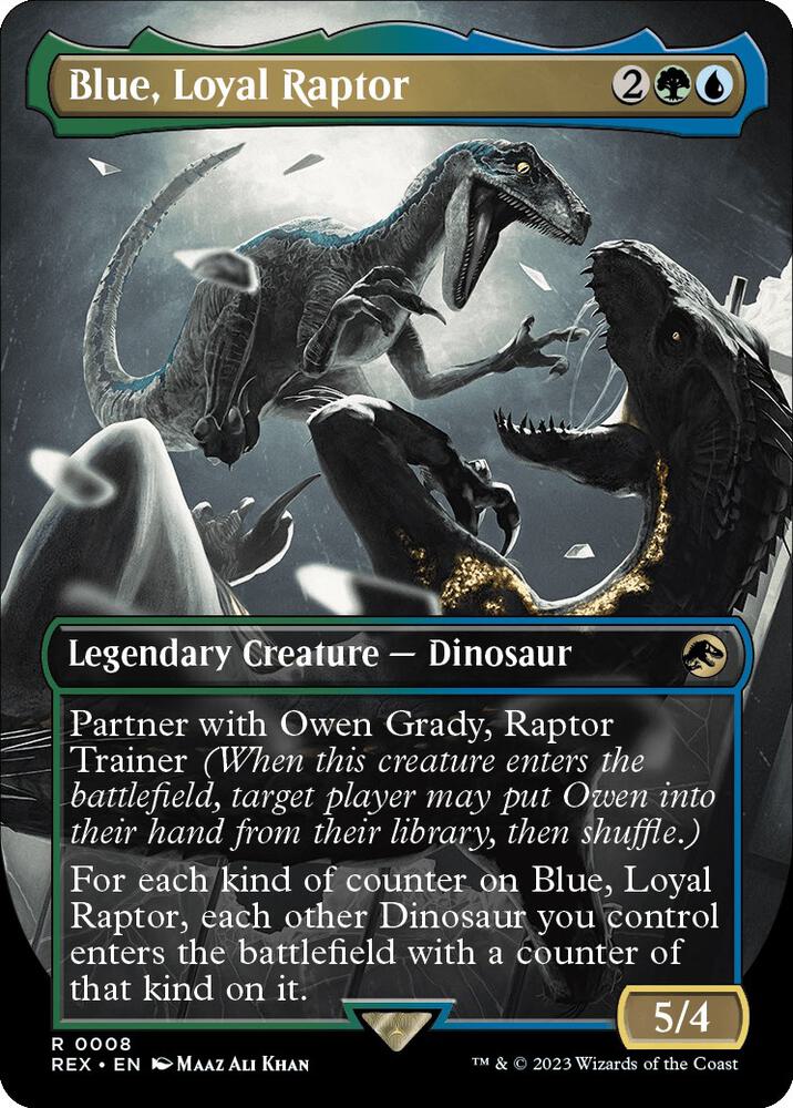 Blue, Loyal Raptor (Borderless) - Universes Beyond: Jurassic World Collection (REX)