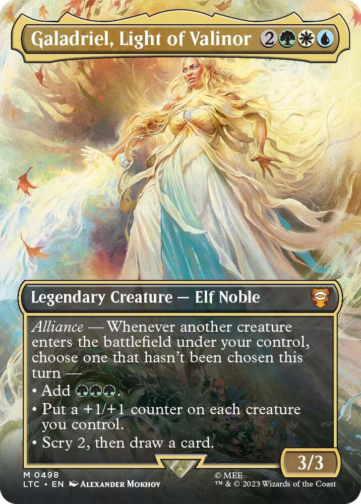 Galadriel, Light of Valinor (Borderless) - Commander: The Lord of the Rings: Tales of Middle-earth (LTC)
