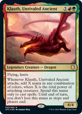 Klauth, Unrivaled Ancient - Commander: Adventures in the Forgotten Realms (AFC) Foil