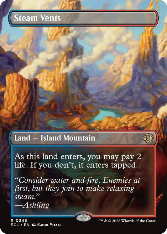 Steam Vents (Borderless) - Lorwyn Eclipsed (ECL)