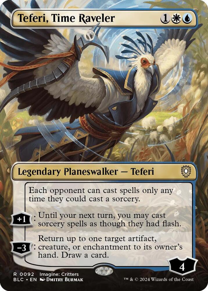 Teferi, Time Raveler (Borderless) - Commander: Bloomburrow (BLC)
