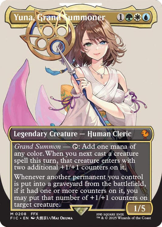 Yuna, Grand Summoner (Borderless) - Commander: FINAL FANTASY (FIC) foil