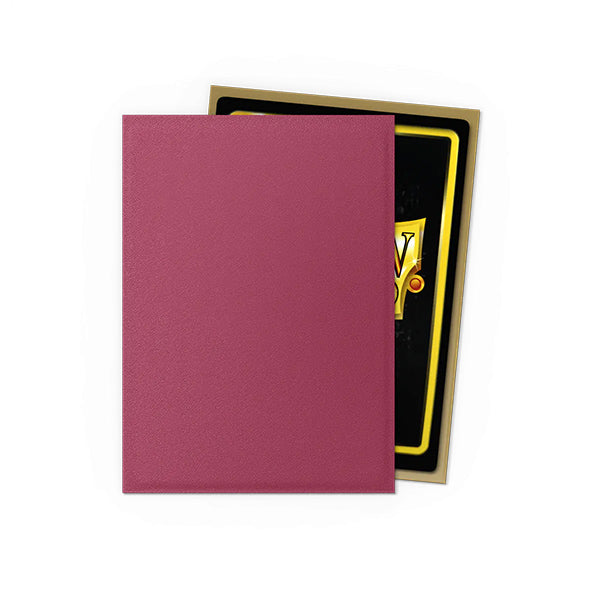 Dragon Shield Sleeves: Standard DUAL- Matte Pomegranate/Gold (100 ct.)